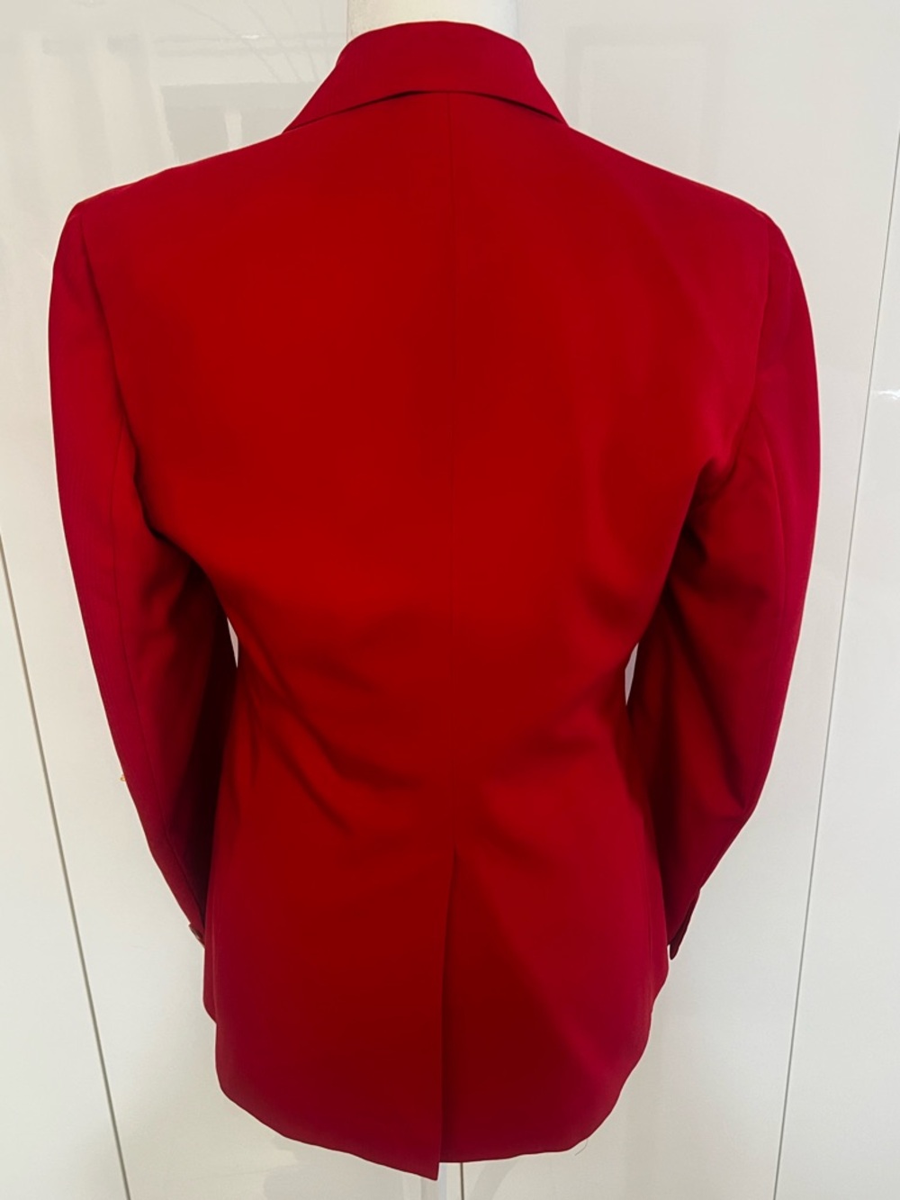 Linden Grey Tomato Red Tailored Blazer Women M Structured Chic - Picture 4 of 16